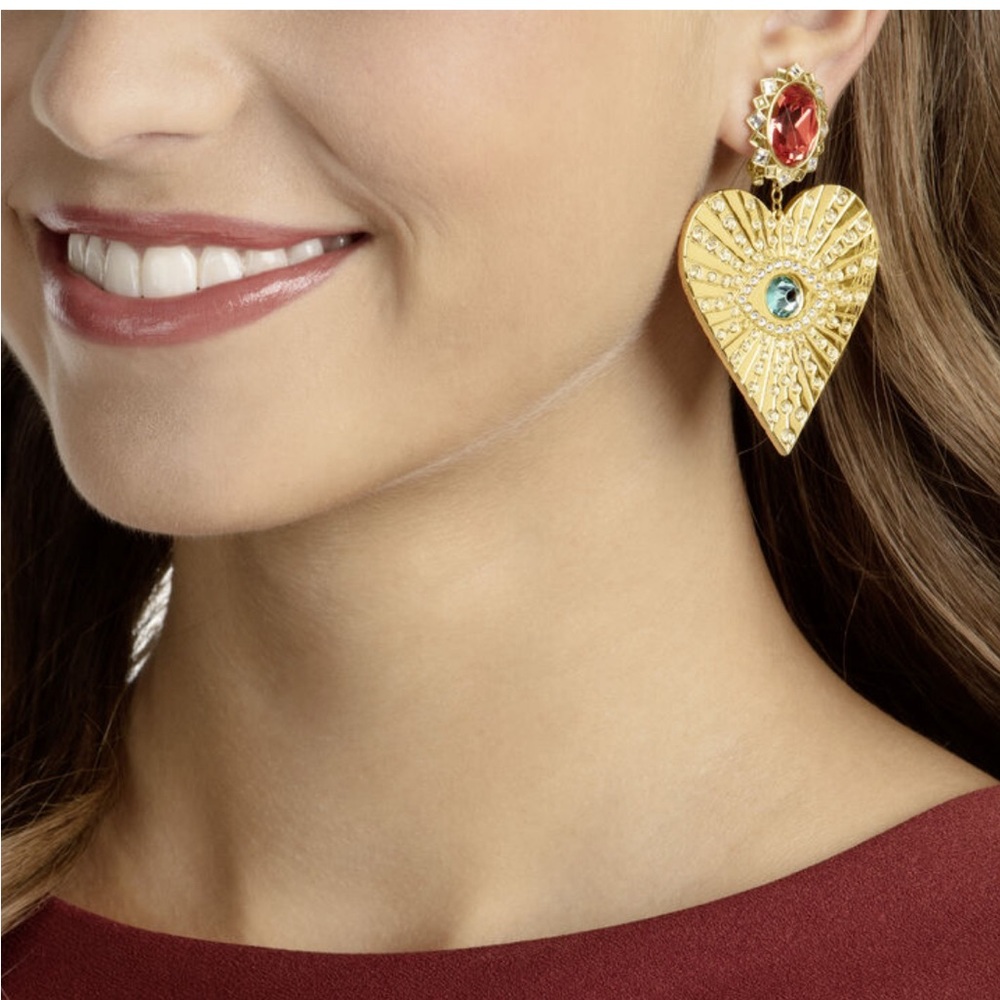 Swarovski Lucky Goddess Heart Earrings